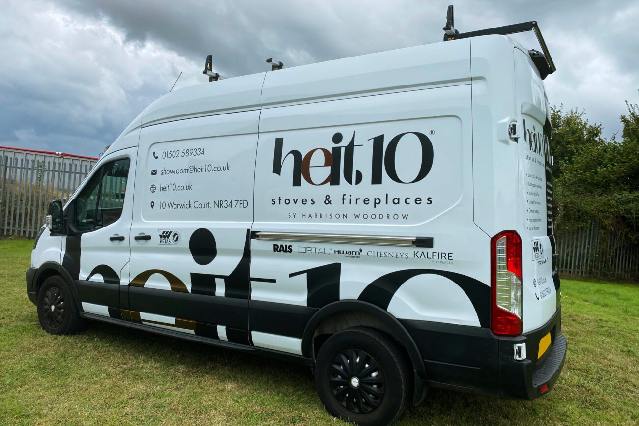large white van wrap